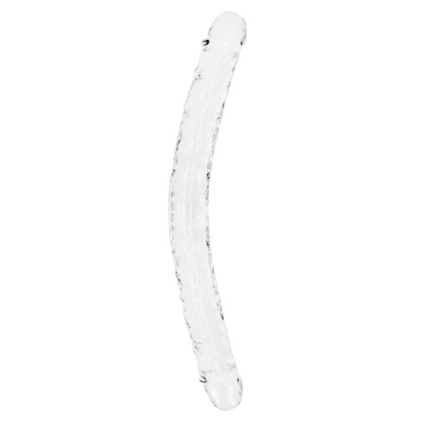 Podwójne dildo RealRock realistyczne przezroczyste 45 cm