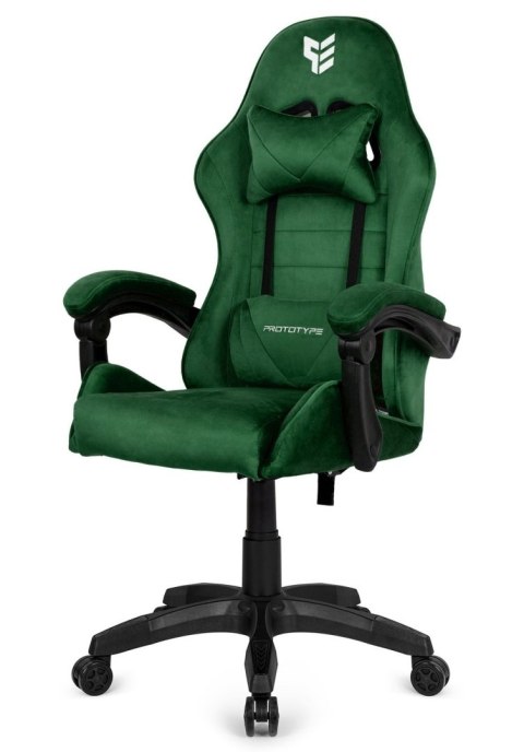 Prototype Fotel obrotowy gamingowy ENZO XL DARK GREEN ALCANTARA