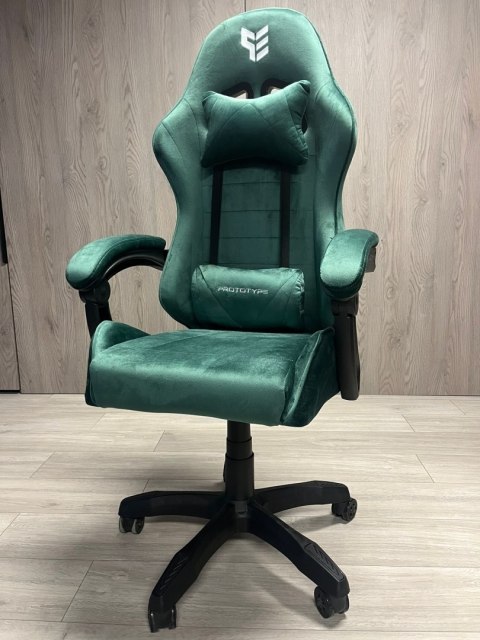 Prototype Fotel obrotowy gamingowy ENZO XL DARK GREEN ALCANTARA