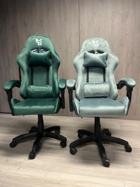 Prototype Fotel obrotowy gamingowy ENZO XL DARK GREEN ALCANTARA
