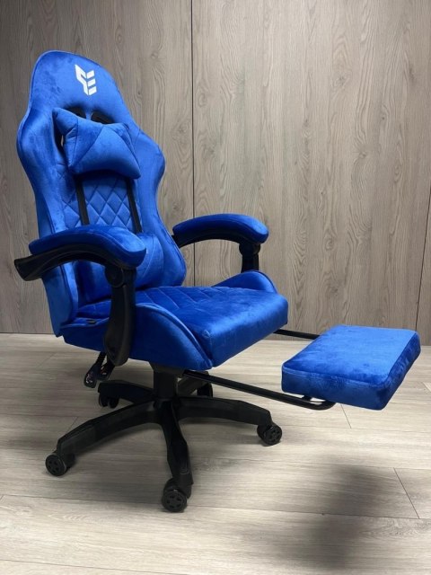 Prototype Fotel obrotowy gamingowy XL POKER PRO BLUE ALCANTARA