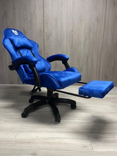 Prototype Fotel obrotowy gamingowy XL POKER PRO BLUE ALCANTARA