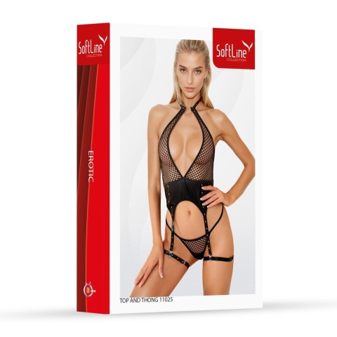 Body i stringi SoftLine 11025 czarny S