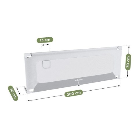 Barierka ochronna do łóżka Cover 40 White-Grey 200 cm