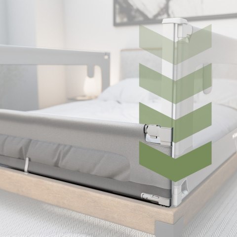 Barierka ochronna do łóżka Cover 40 White-Grey 200 cm