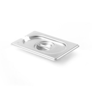 Pokrywka stalowa do GN Kitchen Line z wycięciem na chochlę GN 1/9 - Hendi 806975
