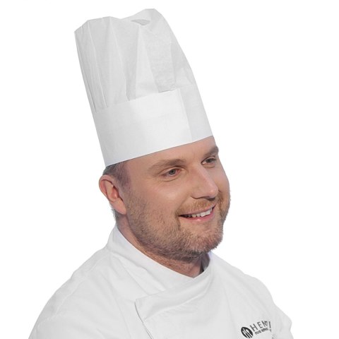 Czapka kucharska perforowana zestaw 10szt. - Hendi 560044