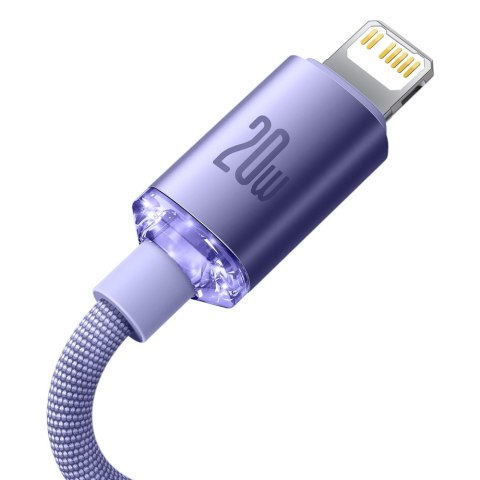 Kabel przewód do szybkiego ładowania i transferu danych USB-C Iphone Lightning 20W 1.2m fioletowy