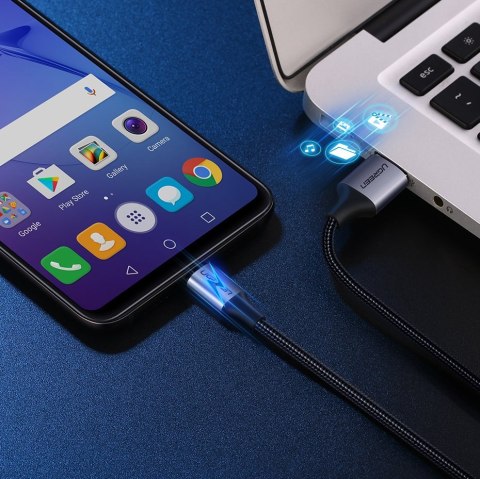 Kabel przewód USB - micro USB 1m szary