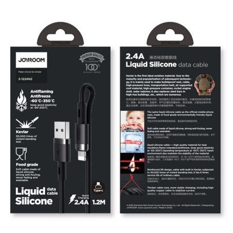 Kabel przewód do iPhone USB - Lightning 2.4A 1.2m czarny