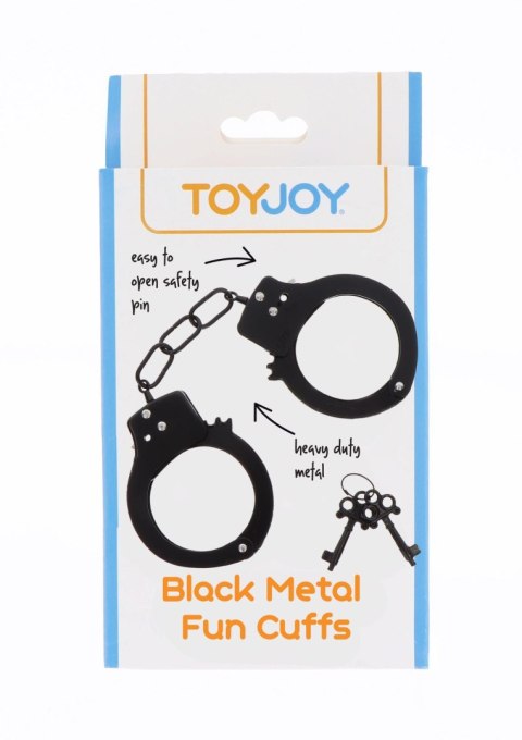 Kajdanki metalowe ToyJoy czarne 6 cm nikiel free