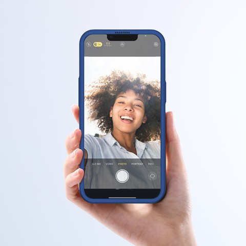 Etui pokrowiec do iPhone 13 obudowa na tył i przód + szkło hartowane niebieski