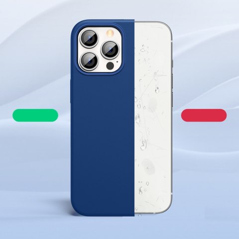 Gumowe elastyczne silikonowe etui pokrowiec iPhone 13 Pro niebieski