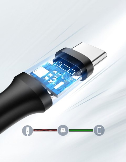 Kabel przewód USB - USB-C 2A 2m czarny