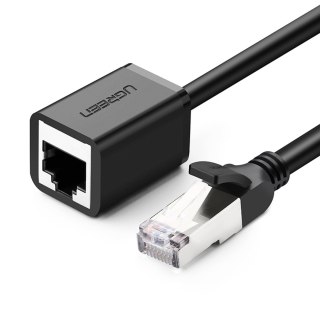 Przedłużacz kabla sieciowego LAN Ethernet RJ45 F/UTP Cat. 6 1000Mb/s 0.5m czarny