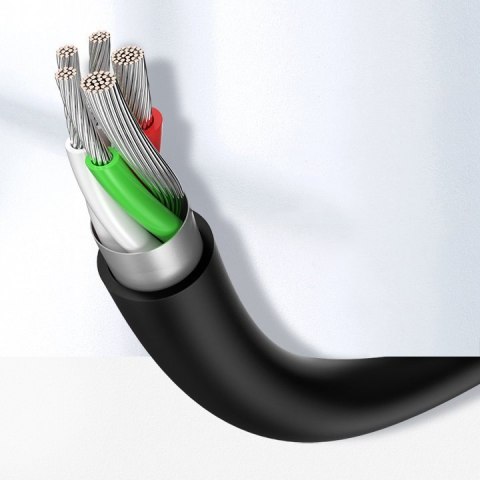 Wytrzymały kabel przewód USB - USB-C 480 Mbps 3A 1.5m czarny