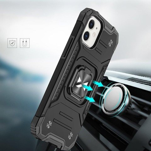Etui pancerny pokrowiec do iPhone 14 Plus uchwyt magnetyczny Ring Armor czarny