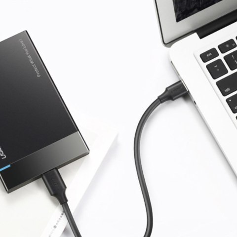 Kabel przewód USB 3.0 - USB-C 3A 1m czarny