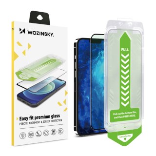 Szkło hartowane 9H z ramką montażową do iPhone 14 Pro Max Premium Glass czarne