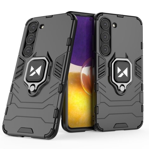 Etui pancerny pokrowiec do Samsung Galaxy S23 uchwyt magnetyczny Ring Armor czarny