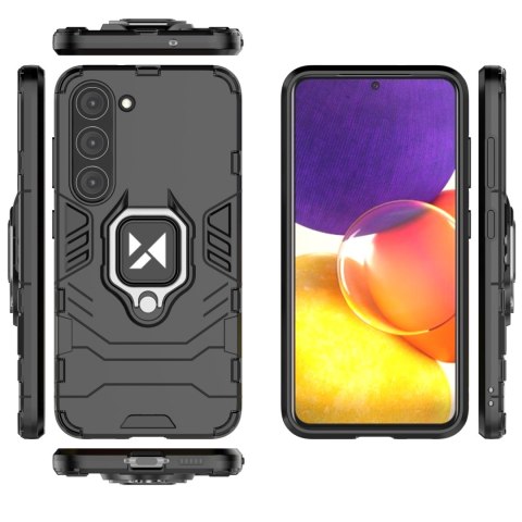 Etui pancerny pokrowiec do Samsung Galaxy S23 uchwyt magnetyczny Ring Armor czarny