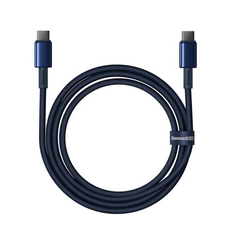 Kabel przewód Tungsten Gold USB-C - USB-C 100W 1m - granatowy