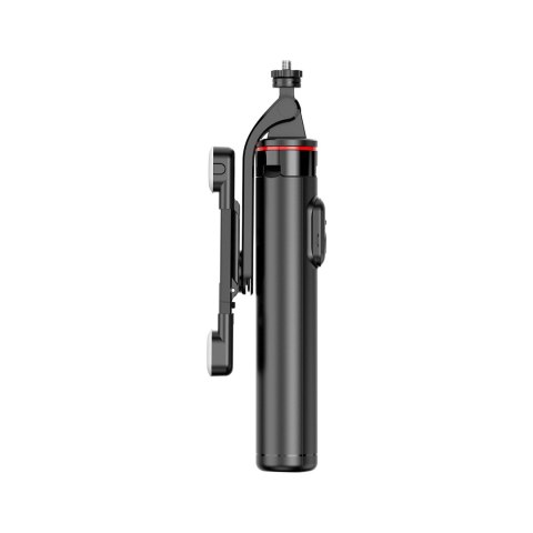 Selfie stick teleskopowy z pilotem + 2x lampka LED stojak tripod na telefon 1.3m - czarny