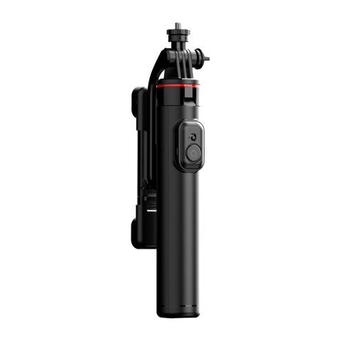 Selfie stick teleskopowy z pilotem + 2x lampka LED stojak tripod na telefon 1.3m - czarny