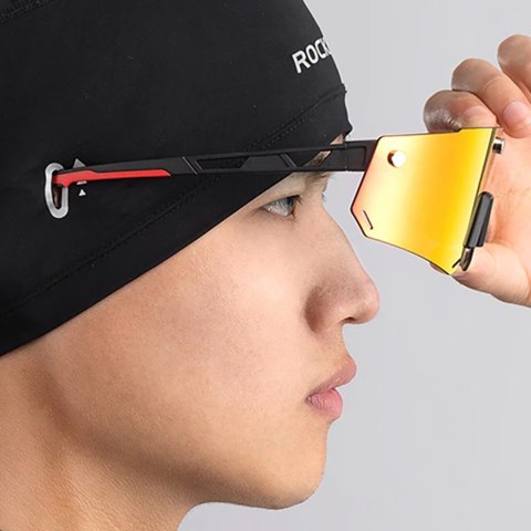 Czapka rowerowa kolarska z wycięciami na okulary - czarna