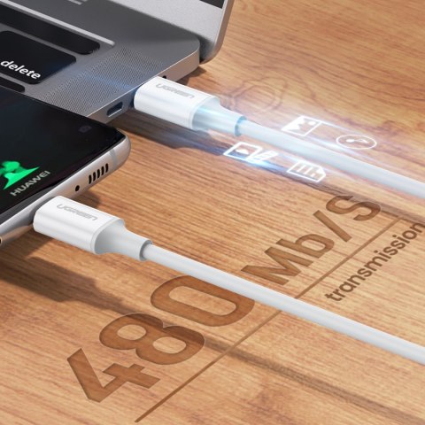 Kabel przewód USB-C - USB-C PD QC AFC 2m - biały