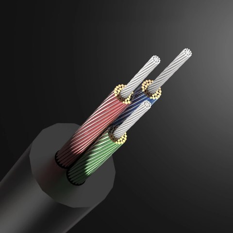 Kabel przewód audio AUX mini jack 3.5mm 3m - czarny