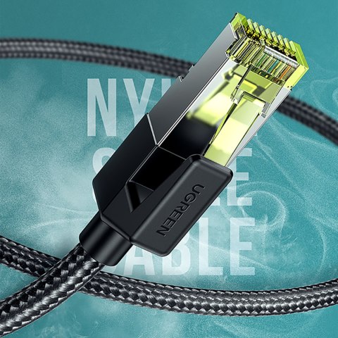 Kabel przewód patchcord Ethernet RJ45 Cat 7 10 Gbps 3m - czarny