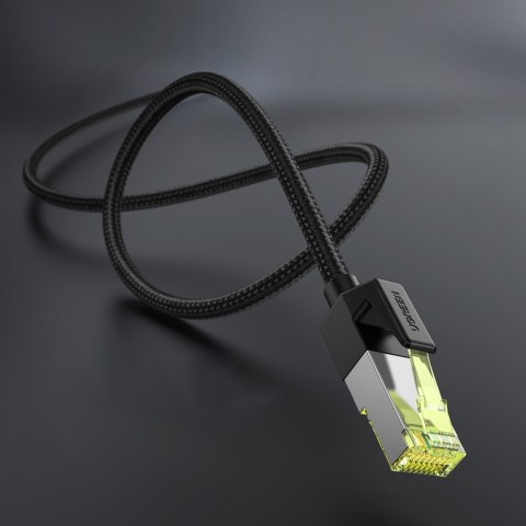 Kabel przewód patchcord Ethernet RJ45 Cat 7 10 Gbps 3m - czarny