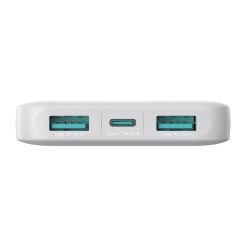 Powerbank JR-PBF12 10000mAh 2.4A 2x USB-A 1x USB-C - biały
