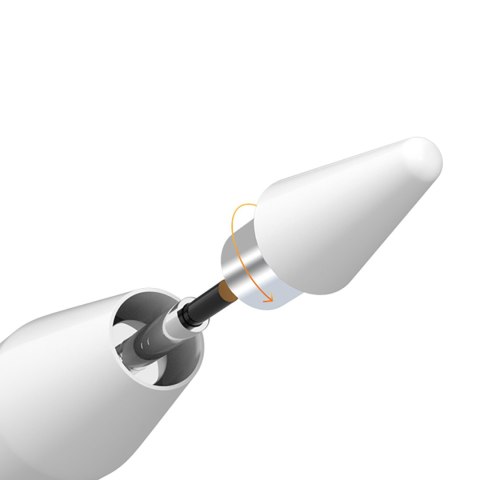Rysik aktywny Stylus uniwersalny do Android i iOS USB-C - biały