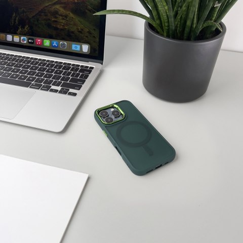Etui na Samsung Galaxy S24 FE Fashion Case z MagSafe - zielone