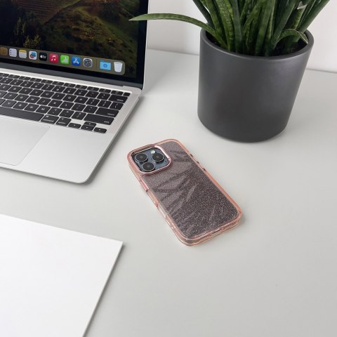 Etui ochronne na Samsung Galaxy S24 FE Glitter Case - różowe z brokatem