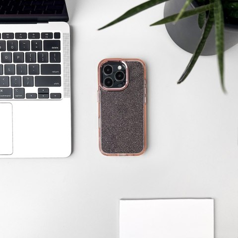 Etui ochronne na Samsung Galaxy S24 FE Glitter Case - różowe z brokatem