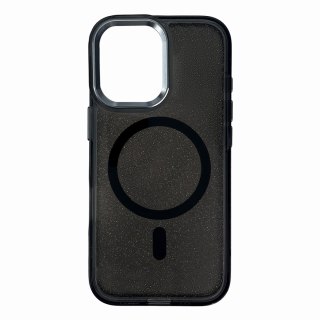 Etui ochronne na Samsung Galaxy S25 Glitter Case z Mag Safe - czarne z brokatem