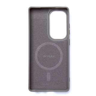 Etui plecki na Samsung Galaxy S25 Carbon Fibre Case z MagSafe - szara