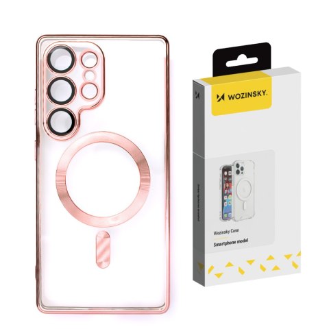 Etui plecki na Samsung Galaxy S25+ Electroplated Case z Magsafe - różowe