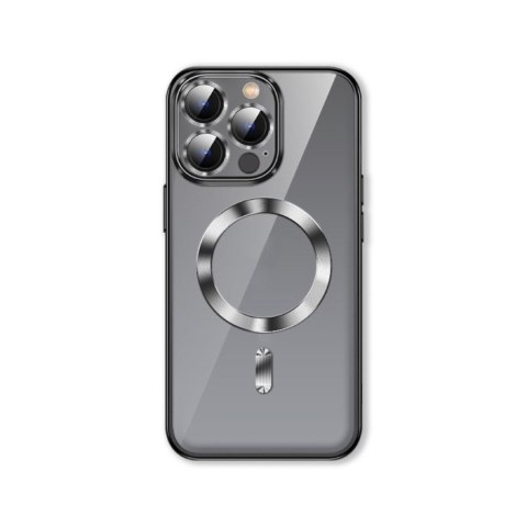 Etui pokrowiec na Samsung Galaxy S24 FE Electroplated Magsafe - srebrne