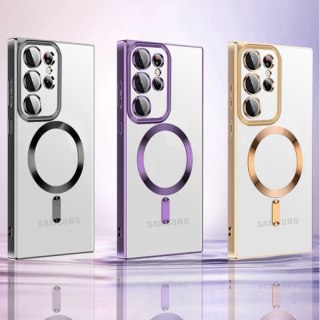 Etui pokrowiec na Samsung Galaxy S24 FE Electroplated Magsafe - złote