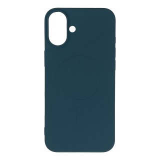 Etui pokrowiec na Samsung Galaxy S24 FE Liquid Silicone Case MagSafe - ciemnoniebieskie