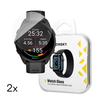 Szkło hartowane do zegarka Garmin Forerunner 165 Full Glue - 2 szt.