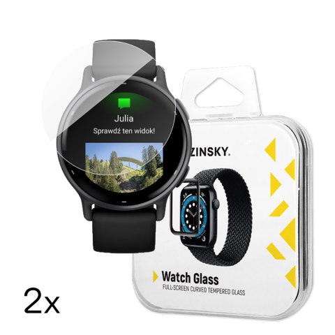 Szkło hartowane do zegarka Garmin Vivoactive 5 Full Glue - 2 szt.