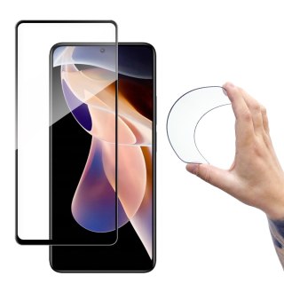 Szkło hartowane elastyczne na Xiaomi Redmi Note 11 Pro+ / 11 Pro z ramką Full Cover Flexi Nano