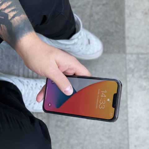 Szkło hartowane na cały ekran z ramką do Samsung Galaxy A22 4G Case Friendly - czarny