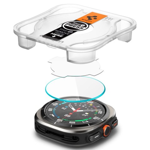 Szkło hartowane z ramką montażową na Samsung Galaxy Watch Ultra 47 mm - 2 szt.