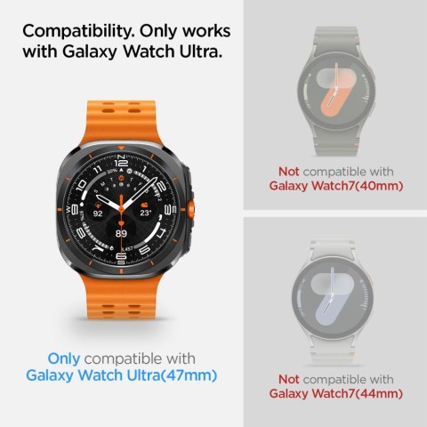 Szkło hartowane z ramką montażową na Samsung Galaxy Watch Ultra 47 mm - 2 szt.